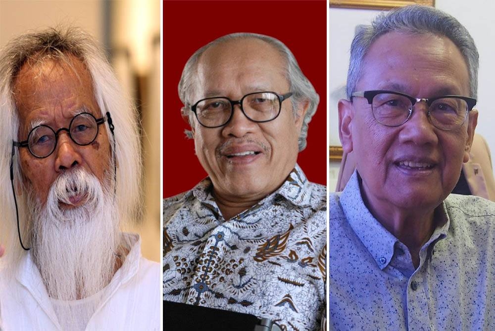 Dari kiri : A Samad Said ,Muhammad dan Anwar Ridhwan