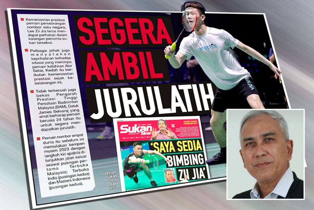 Laporan Sukan Sinar pada 31 Januari lalu. Gambar kecil: Salleh