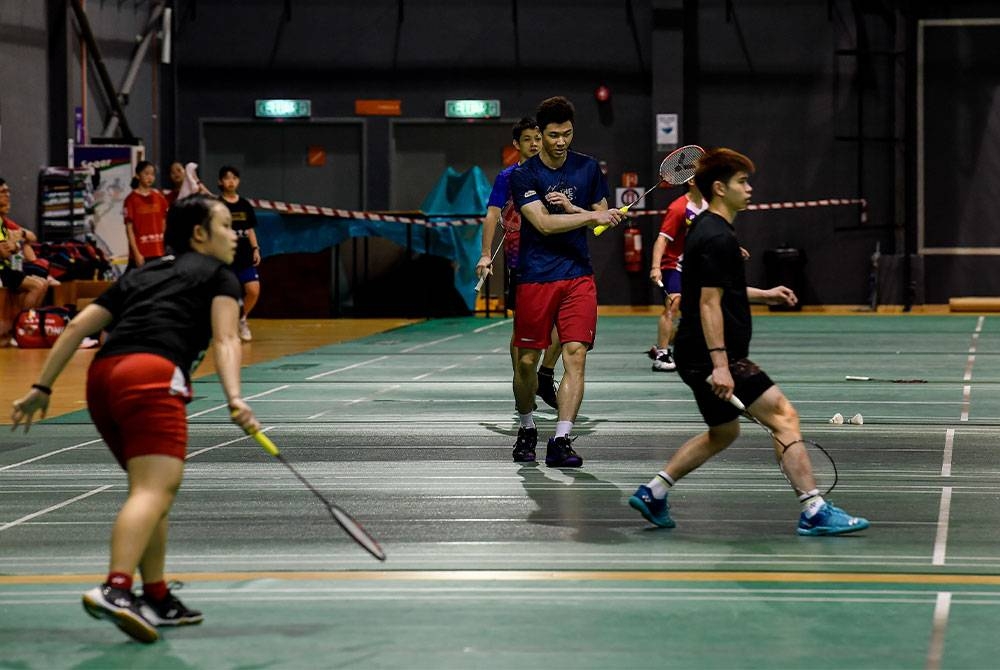 Zii Jia giat menjalani sesi hari pertama kem latihan pusat di Bukit Kiara pada Isnin menjelang Kejohanan Badminton Berpasukan Campuran Asia (BAMTC) 2023 di Dubai, UAE dari 14 hingga 19 Februari ini. - Foto: Bernama