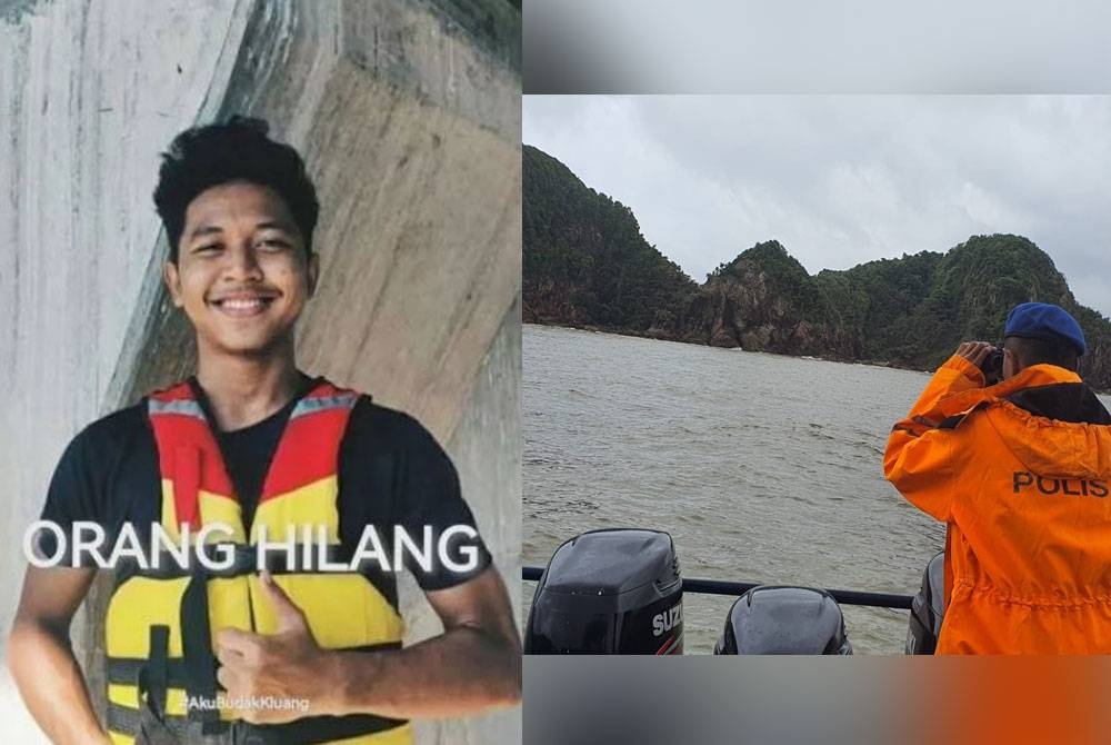 Muhamad Akmal Hakimi (kiri). SAR pelajar UniKL dihentikan pada Rabu. - Foto: FB Polis Mersing