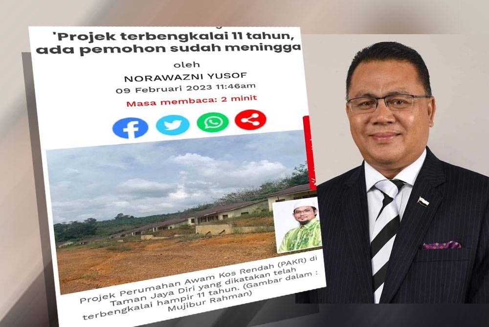 Laporan Sinar Harian pada Khamis. Gambar kanan: Johari