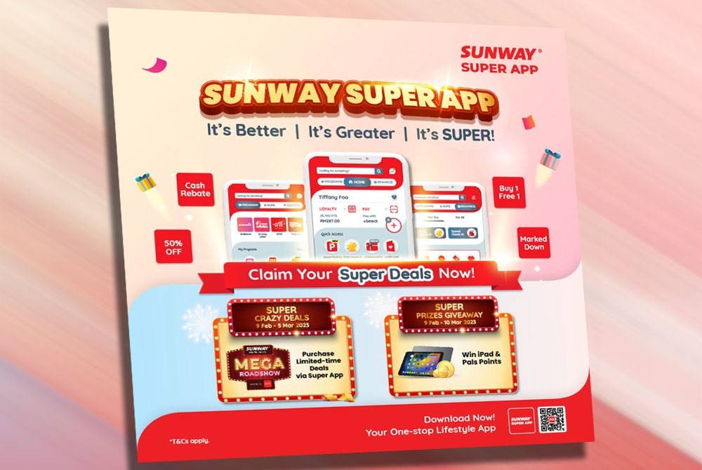 Sunway melancarkan aplikasi gaya hidup serba lengkap dan baharu iaitu Sunway Super App edisi kedua Sunway Theme Parks Mega Roadshow dengan pemaparan pelbagai promosi dan pakej menarik.