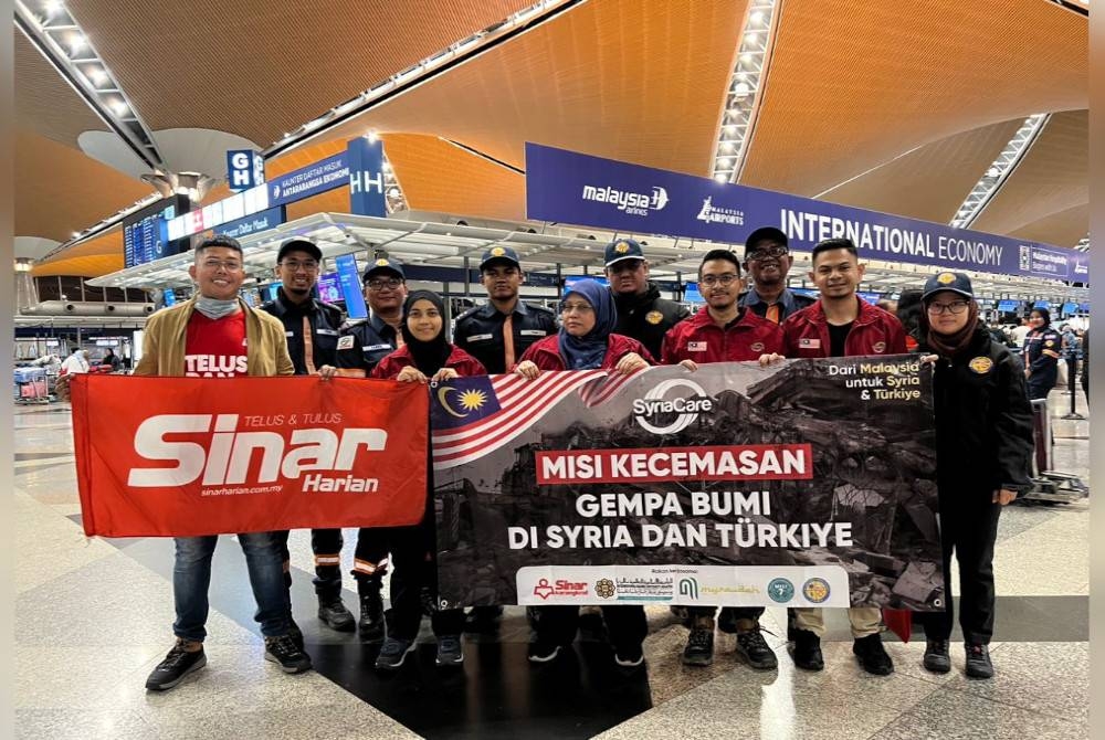 11 petugas yang mengikuti Misi Kecemasan Gempa Bumi Syria-Turkiye.