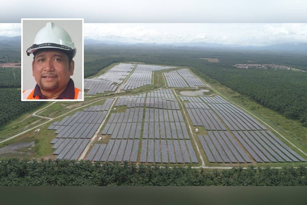 Sebanyak 134,880 panel solar fotovoltaik dengan kapasiti 30MW dipasang di LSS Bukit Selambau atas kawasan seluas 50 hektar. - Foto TNB (Gambar kecil: Mohd Yusrizal)