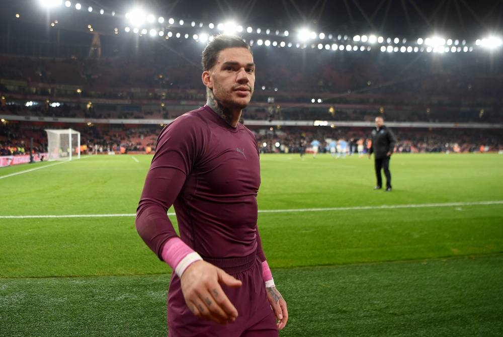 Ederson optimis City mampu mara ke final dan mencabar gelaran Liga Juara-Juara. - Foto EPA