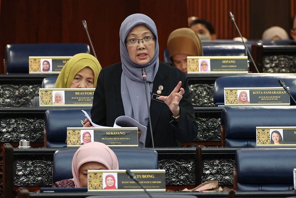 Dr Zaliha Mustafa ketika menggulung perbahasan Titah Diraja bagi Kementerian di Dewan Rakyat pada Khamis. - Foto: Bernama