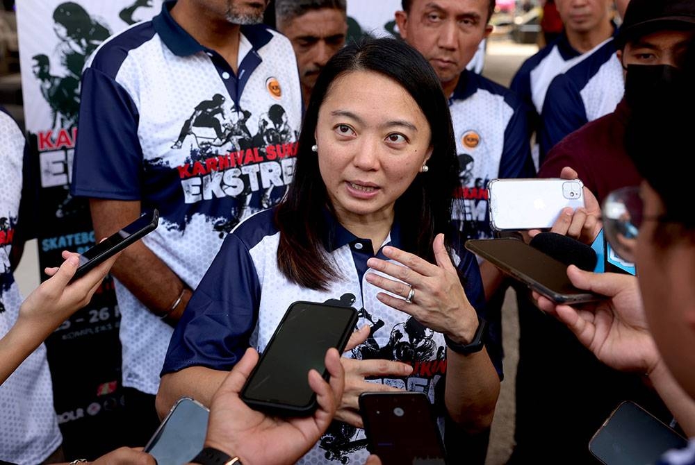 Hannah pada sidang media sempena Karnival Sukan Ekstrem Kebangsaan di Kompleks Rakan Muda Bukit Kiara, pada Sabtu. - Foto Bernama