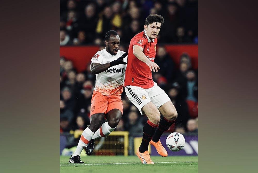 Harry Maguire antara watak diturunkan Ten Hag ketika berdepan West Ham di Stadium Old Trafford. - Foto Agensi