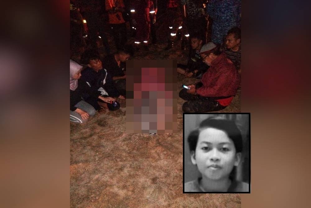 Pengecaman awal oleh keluarga mengesahkan mayat mangsa. - Foto ihsan PDRM (Gambar kecil: Nasrul Aimi Shah)