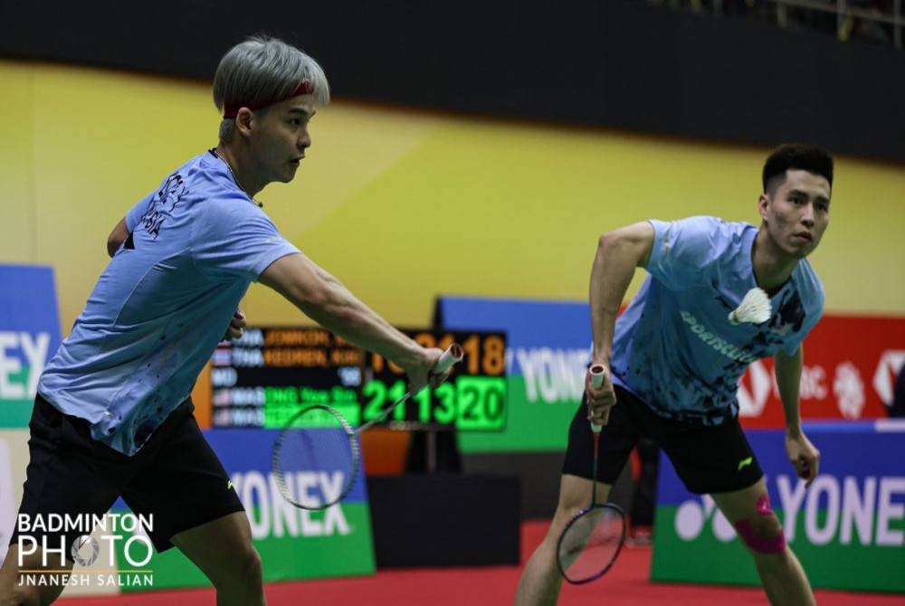 Pilihan kelapan Yew Sin-Ee Yi cipta sensasi tewaskan Lee Yang-Wang Chi Lin 12-21, 21-16, 21-18. - Foto Badminton Photo