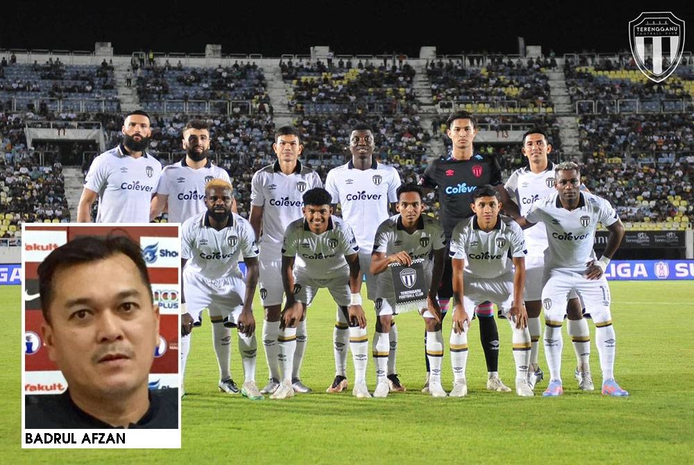 Kesebelasan utama TFC pada Sabtu lalu. Gambar kecil: Badrul Afzan - Foto Facebook Terengganu FC