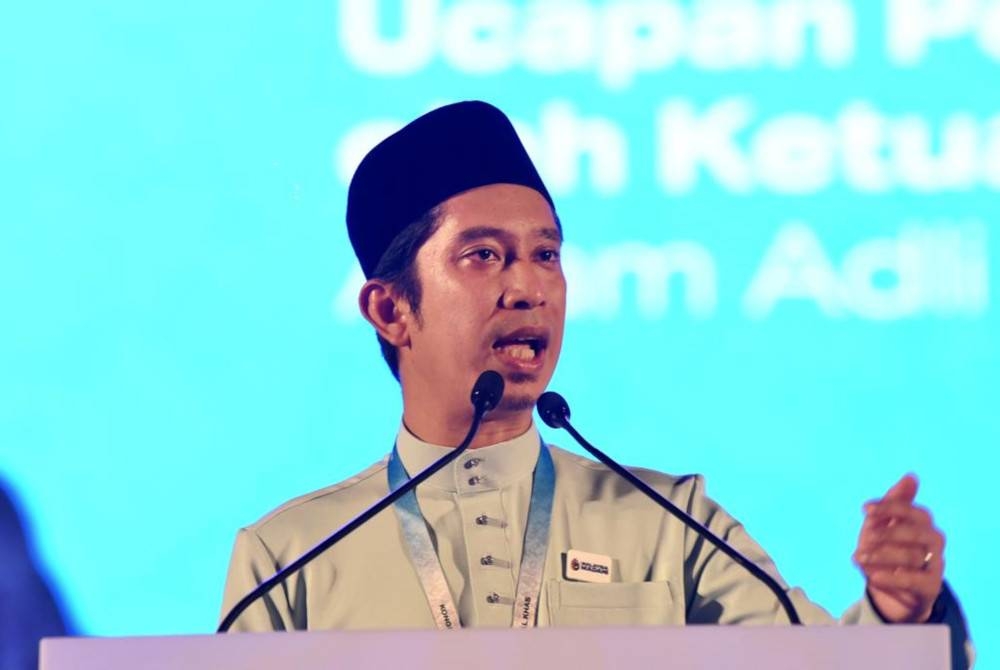 Adam ketika menyampaikan ucapan penggulungan pada Kongres Nasional Khas PKR 2023 di Stadium Melawati Shah Alam pada Sabtu.