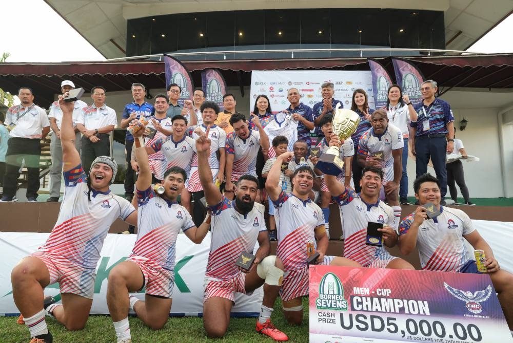 Pasukan Borneo Eagles mengungguli Kejohanan Ragbi Borneo Sevens di Sandakan.