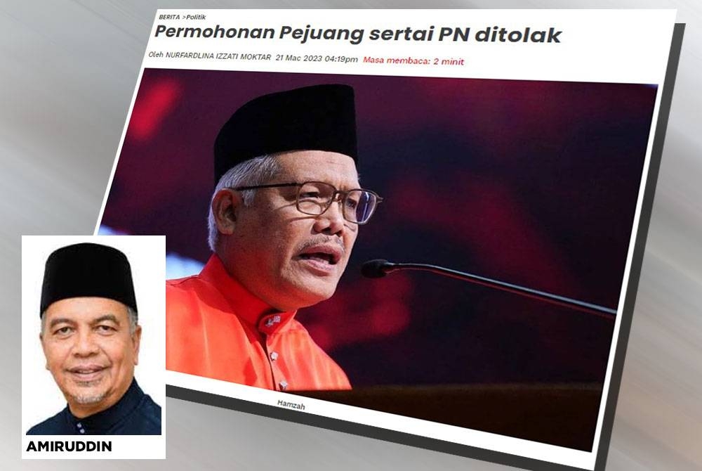 Majlis Tertinggi PN pada Isnin yang dipengerusikan Tan Sri Muhyiddin Yassin telah membuat keputusan menolak permohonan kemasukan Pejuang.