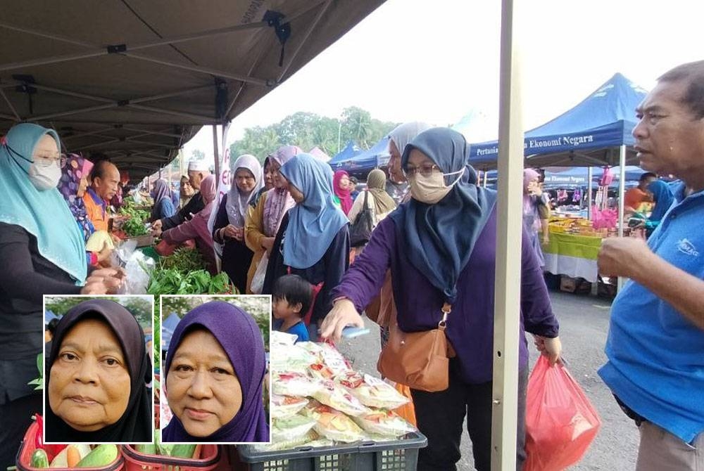 Suasana sekitar Pasar Tani Batu 4 pada Rabu. Gambar kecil dari kiri: Maryam, Alicha