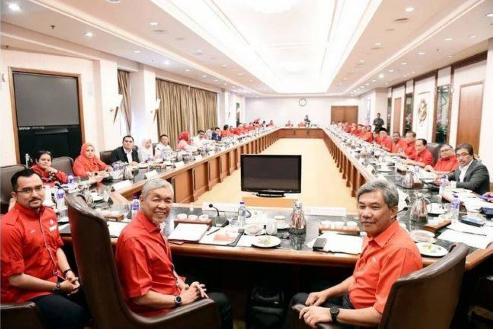 Mesyuarat MKT UMNO dipengerusikan oleh Presiden UMNO, Datuk Seri Ahmad Zahid Hamidi di Menara Dato&#039; Onn, Kuala Lumpur pada Rabu.