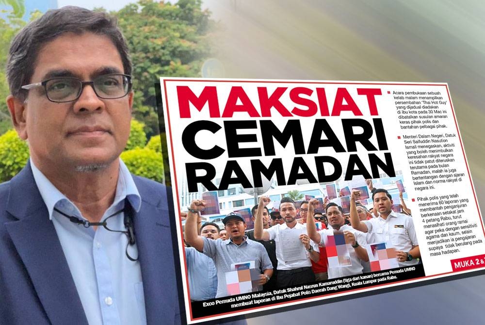 Laporan Sinar Harian pada Khamis..Gambar kiri: Mohd Jamaludin