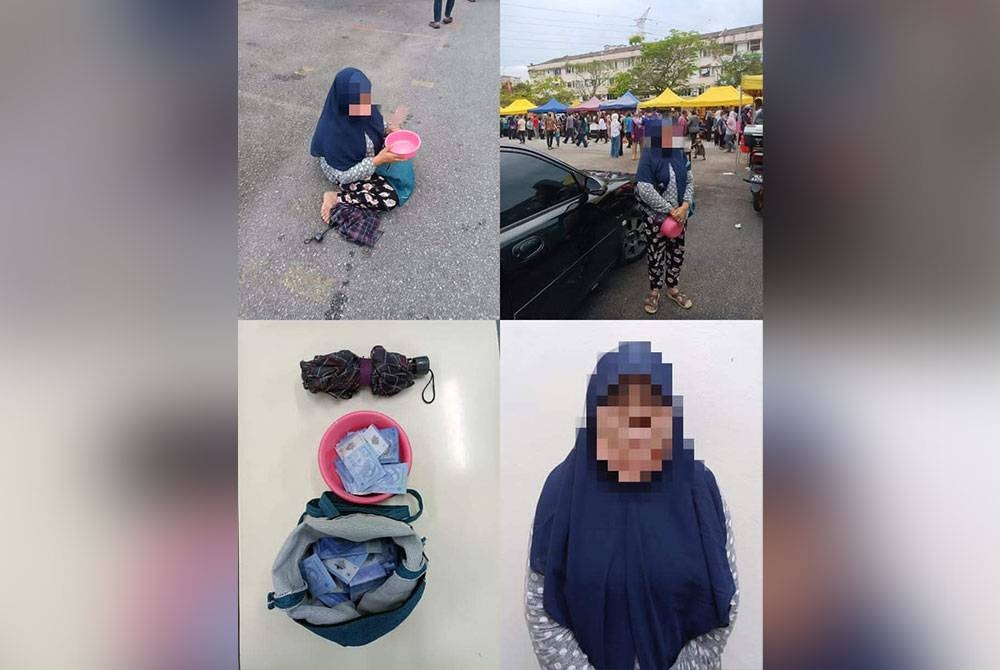 Wanita warga asing diberkas dipercayai meminta sedekah di tapak Bazar Ramadan Keramat Permai.