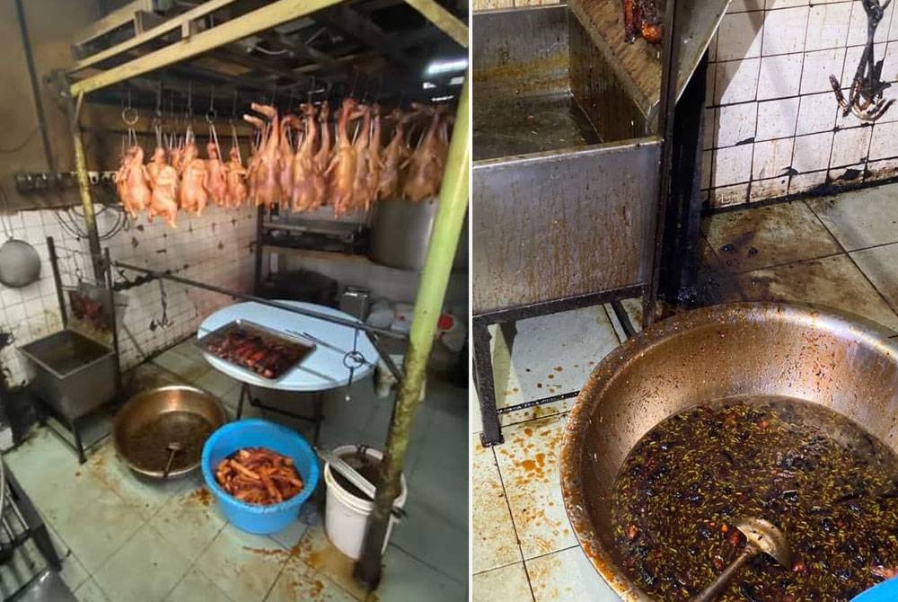 Keadaan tempat memasak di sebuah premis yang diperiksa.