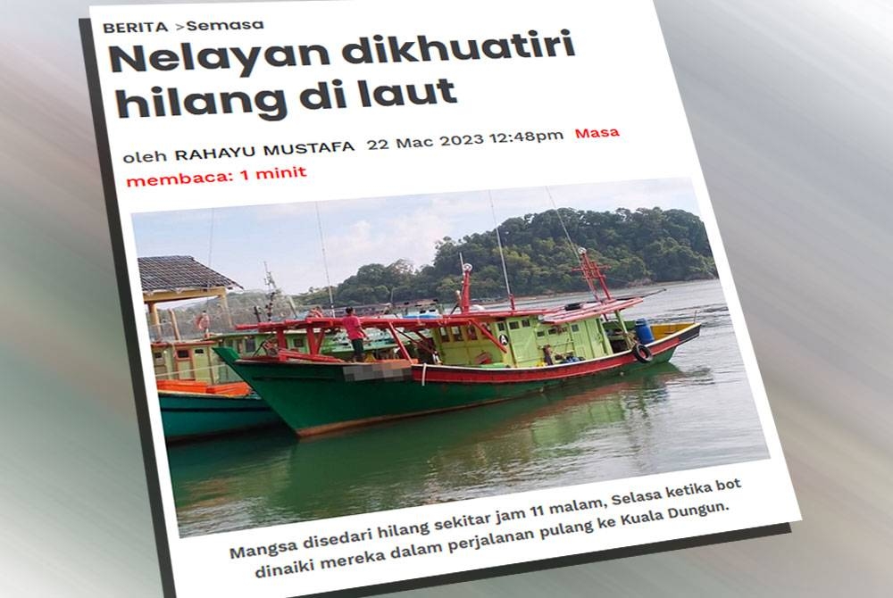 Laporan Sinar Harian pada 22 Mac lalu.