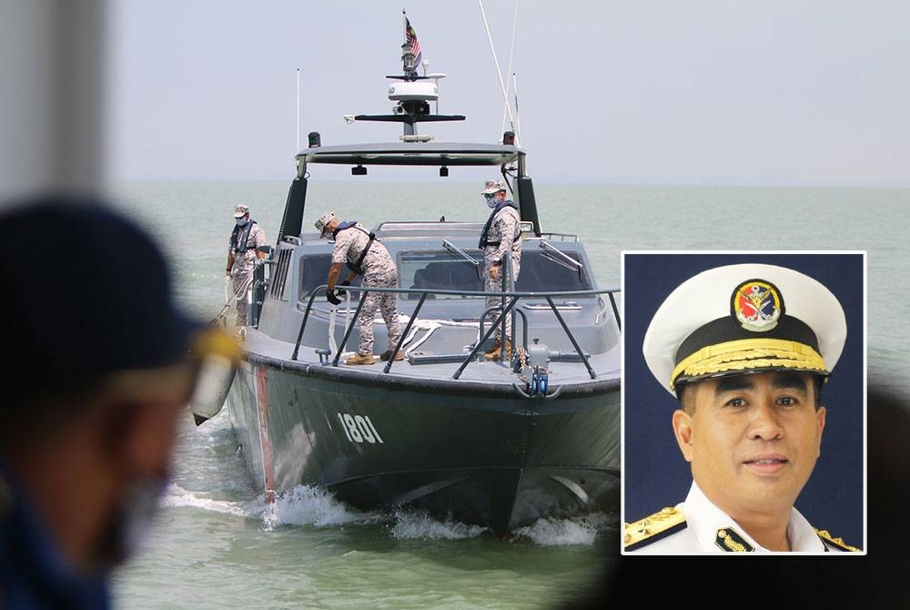 Maritim Malaysia terus memperkukuhkan operasi dan rondaan dalam usaha mengekang pencerobohan asing di perairan negara. Gambar kecil: Saiful Lizan