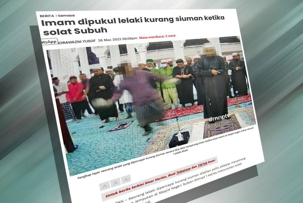 Laporan Sinar Harian pada Ahad.