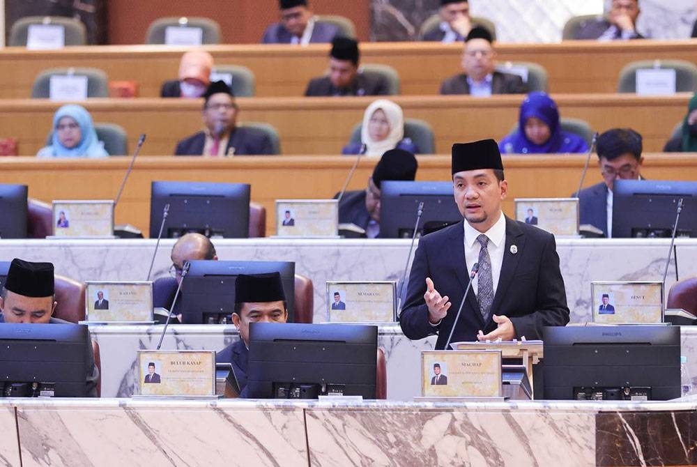 Onn Hafiz pada sesi penggulungan di Dewan Undangan Negeri (DUN) Johor, di Kota Iskandar pada Isnin.