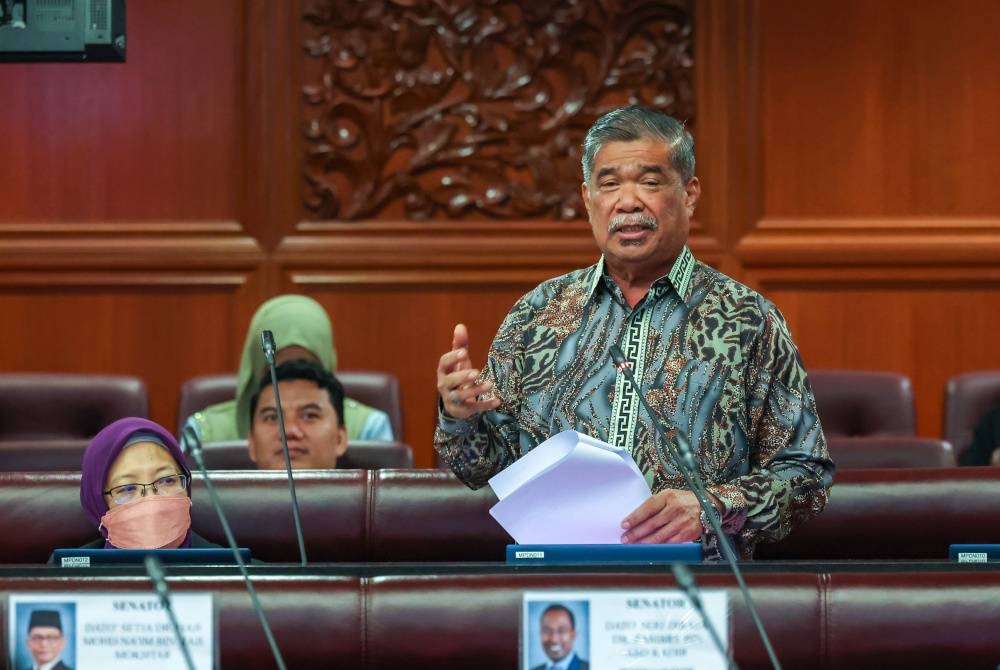 Mohamad pada Persidangan Dewan Negara di Bangunan Parlimen, pada Khamis.