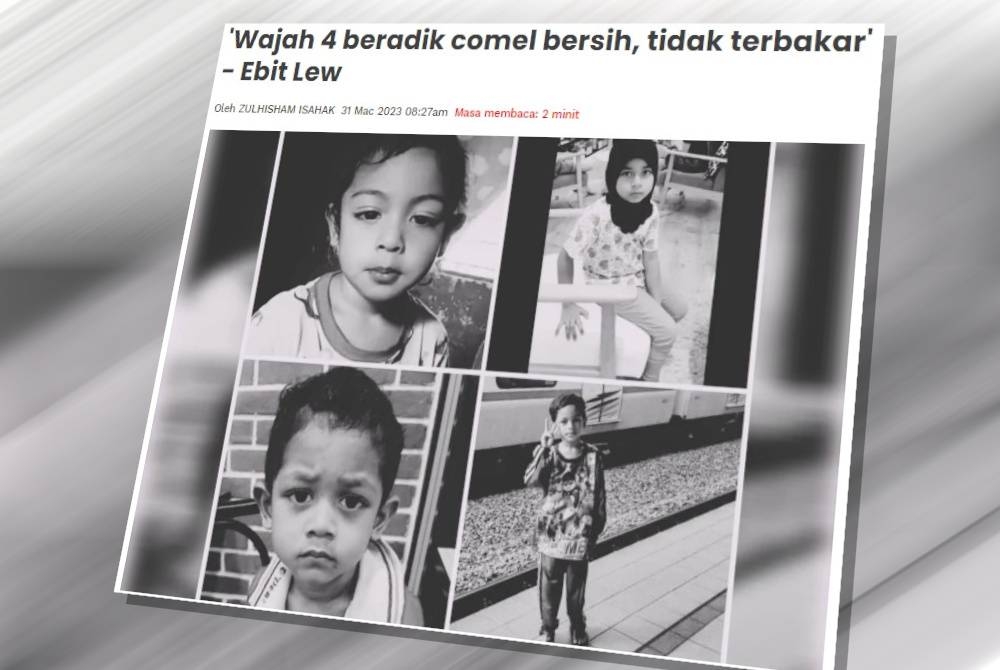 Mangsa kebakaran, Puteri Aisyah Tenko To,8; Mohd Hakim,6; Mustakim,4 dan Fatihah Aisyah yang berusia tiga tahun, maut dalam kebakaran yang berlaku di rumah sewa mereka di Lorong Haji Muhammad, Jalan Ismail, Kampung Sabak Awor, Muar, Johor, pada Rabu malam.