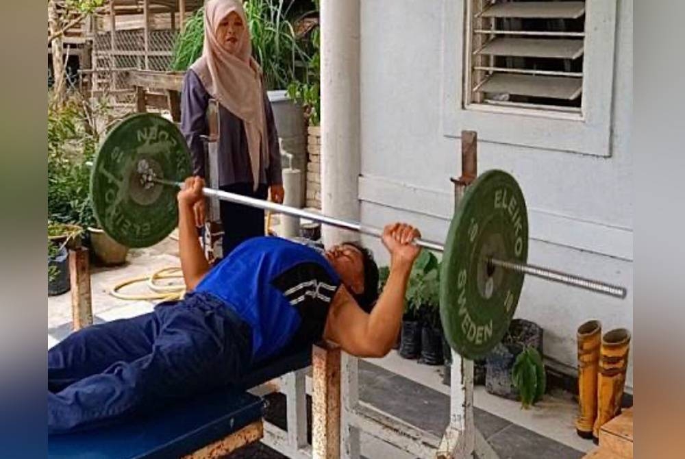 Shahmim giat menjalani latihan walaupun berpuasa.