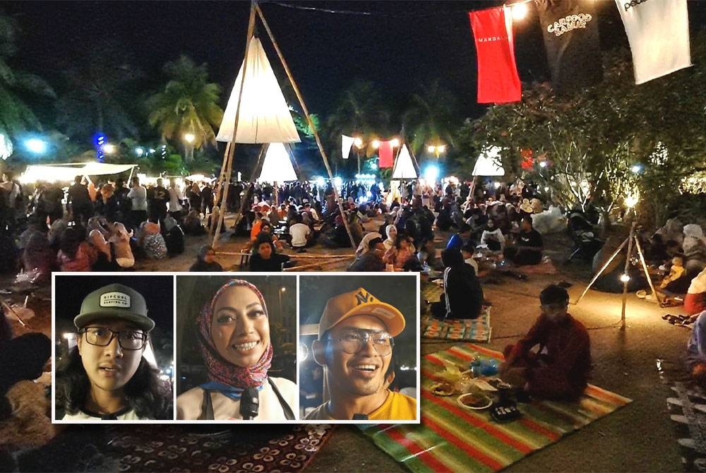 Car Food Sahur di kawasan parkir kenderaan berdekatan Hotel Primula di sini mula dikunjungi ramai selepas tarawih sehingga sekitar jam 3 pagi. Gambar kecil: Fakhrurazi, Nor Asya NatiraSharifuddin dan Amir