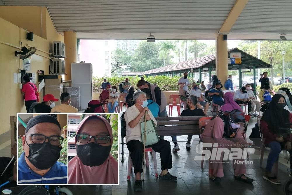 Situasi tempat mengambil ujian darah di Hospital Selayang. (Gambar kecil: Azizi, Khadijah)