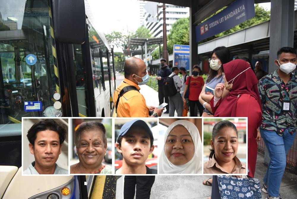 Petugas ditempatkan di semua stesen yang ditutup bagi memudahkan orang ramai. - FOTO RAFEQ REDZUAN (Gambar kecil: Jefri Sufian, Muthu Letchummy, Haziq Izaan, Norsyahida, Asmawati)