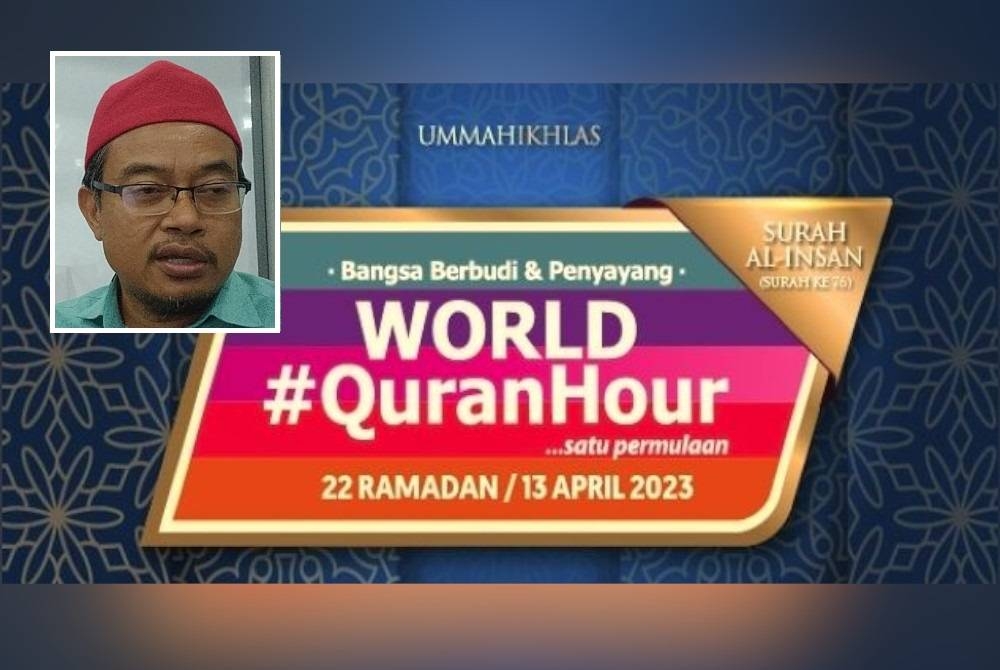 Masjid Sultan Idris Shah II yang juga Masjid Negeri Perak akan menjadi lokasi utama program World #QuranHour peringkat negeri dijadual berlangsung pada 13 April depan. Gambar kecil: Abd Farid