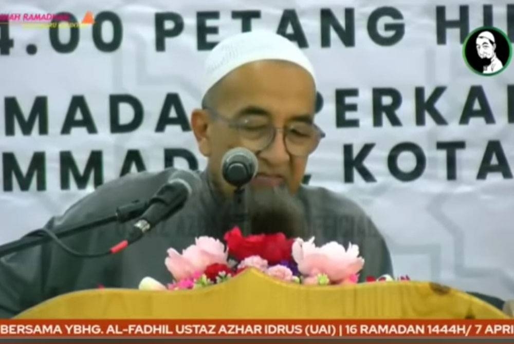 Tangkap layar YouTube Ustaz Azhar Idrus.