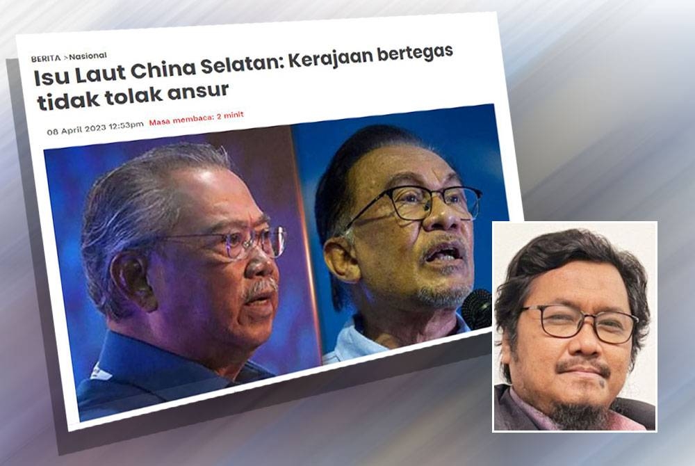 Laporan keratan kenyataan balas Perdana Menteri, Datuk Seri Anwar Ibrahim terhadap isu Laut China Selatan. Gambar kecil: Mazlan