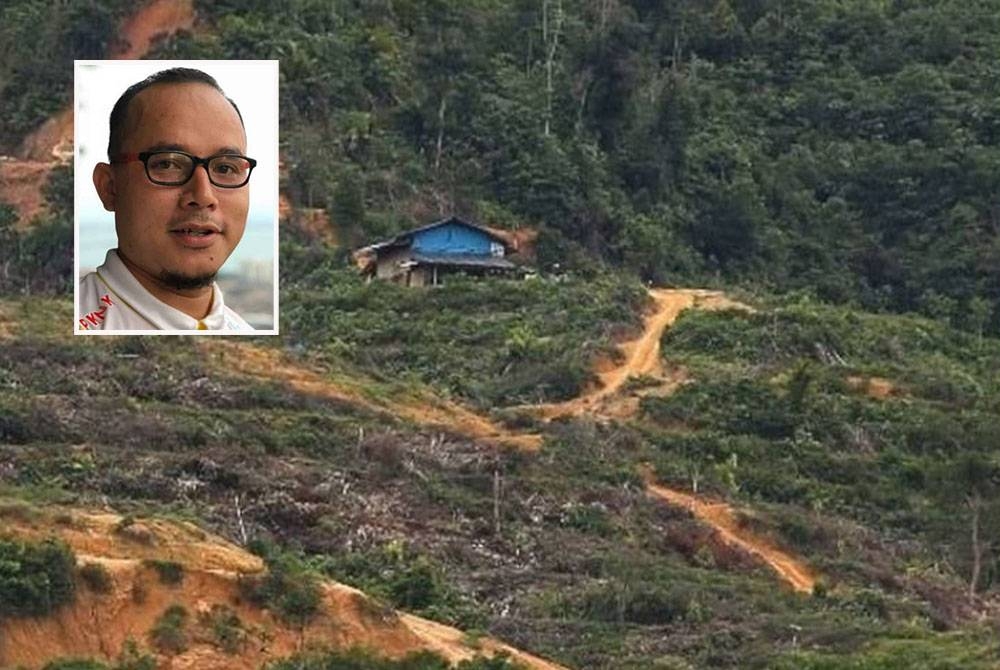 Kegiatan meneroka REE secara haram didakwa dikesan di Hutan Simpan Bukit Enggang, Sik (Gambar kecil: Mohd Sobri)