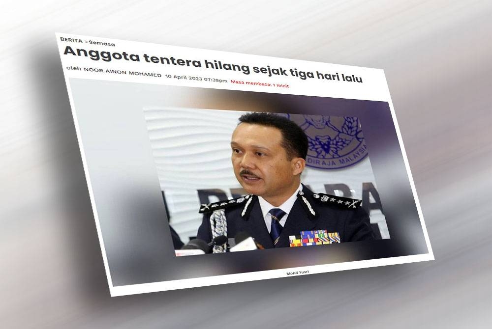 Laporan Sinar Harian pada Isnin