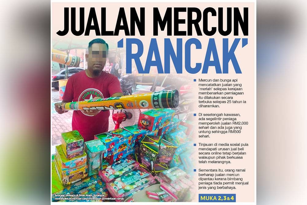 Laporan muka depan Sinar Ahad.