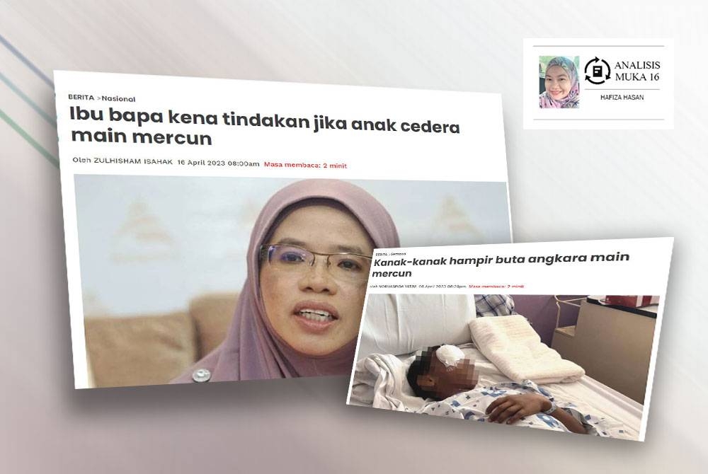 Jari putus, tangan cedera parah, mata hampir buta adalah antara senario yang menghiasi akhbar atau pun berita online.