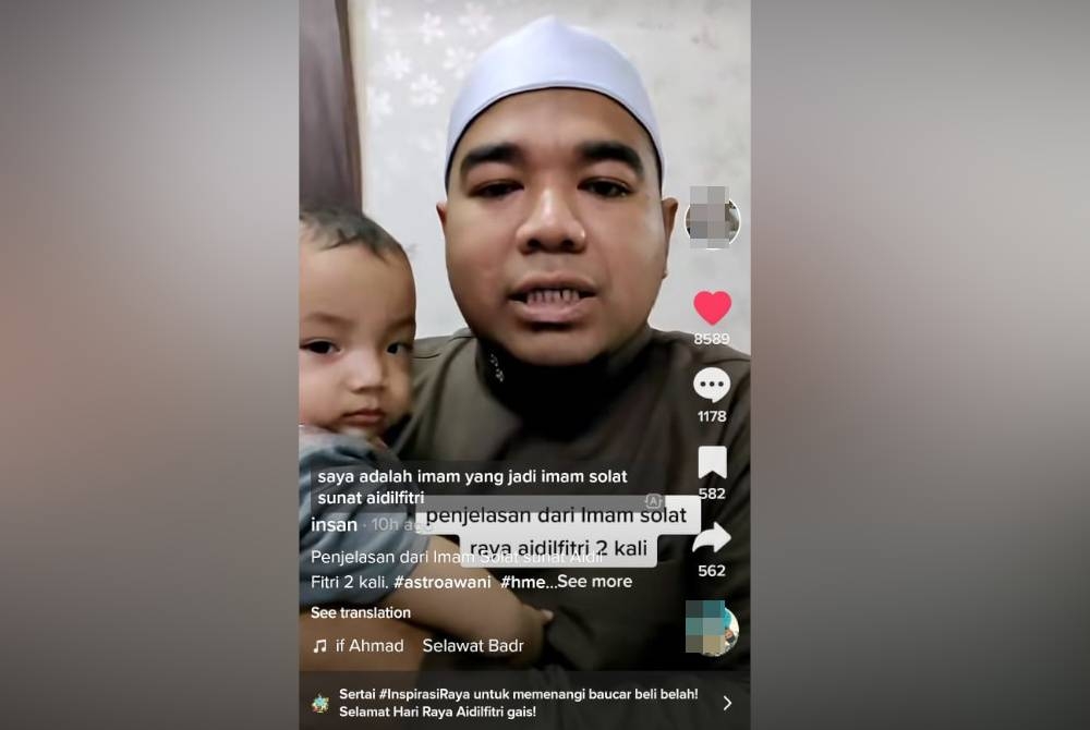 Mohd Fikir tampil memberi penjelasan berhubung isu solat sunat Aidilfitri dua kali Masjid Tengku Mahkota Abdullah Jerantut pada Sabtu lalu.