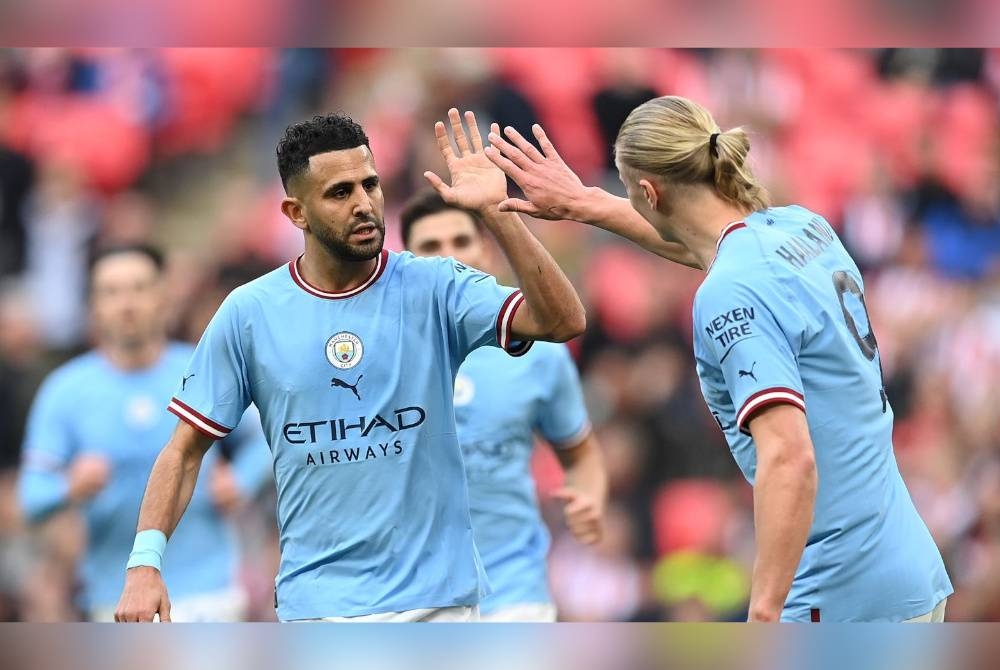 Mahrez tampil cemerlang apabila meledak hatrik dalam aksi separuh akhir Piala FA menentang Sheffield United di Wembley pada Ahad.