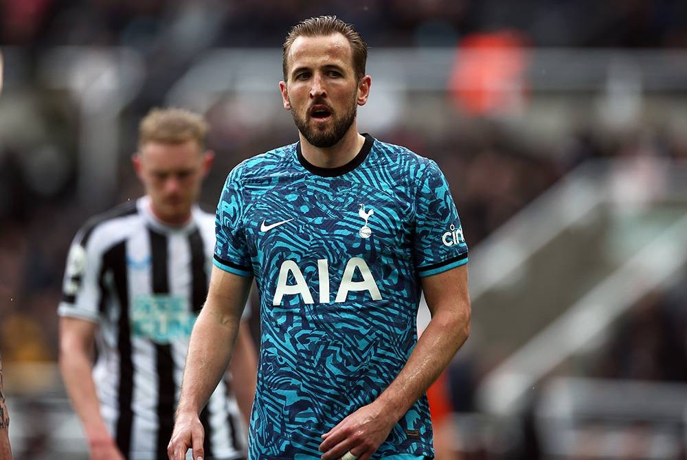 Reaksi penyerang Spurs, Harry Kane selepas tewas kepada Newcastle United Ahad lalu. Foto EPA