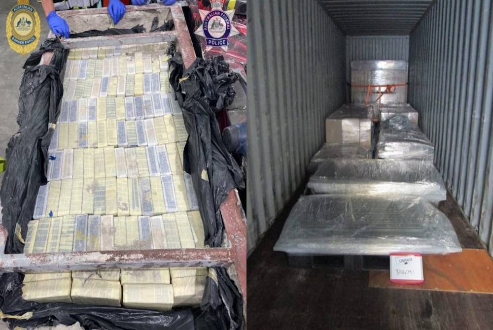 Pihak berkuasa Australia merampas 336 kilogram heroin dianggarkan bernilai RM789 juta dalam sebuah kontena penghantaran dari Pelabuhan Klang ke Brisbane 13 mac lalu.