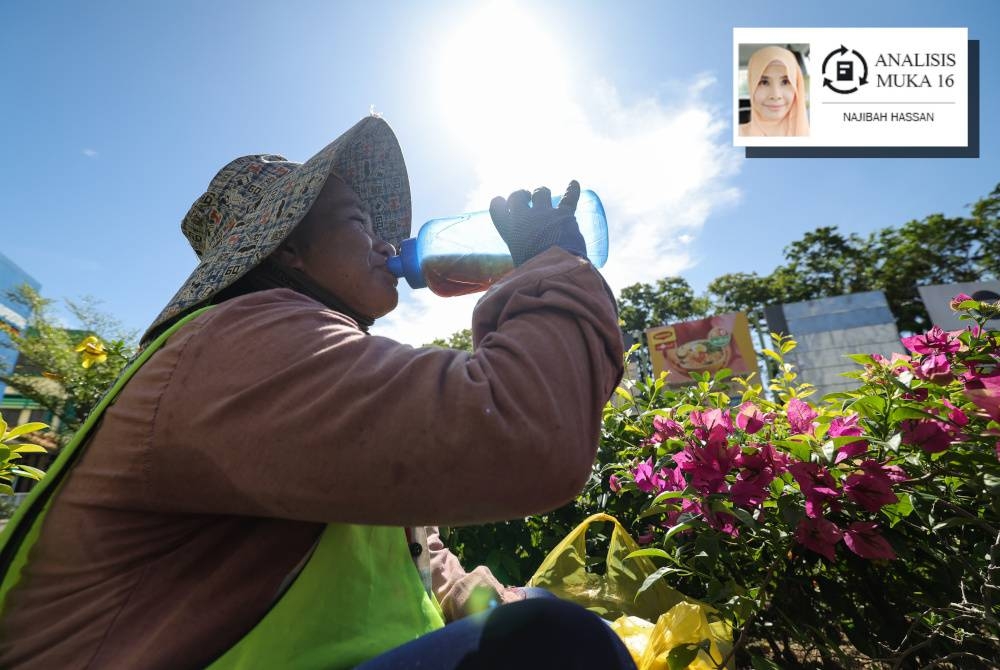 Fenomena bahang cuaca yang melanda di beberapa kawasan di negara sehingga mencatatkan suhu maksimum harian sehingga 37 darjah Celcius ketika ini
disebabkan pemanasan permukaan bumi, akibat sinaran matahari dan taburan hujan yang kurang. - Foto Bernama