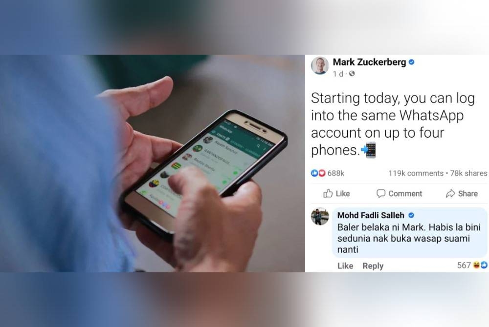 Tangkap layar laman Facebook Mark Zuckerberg