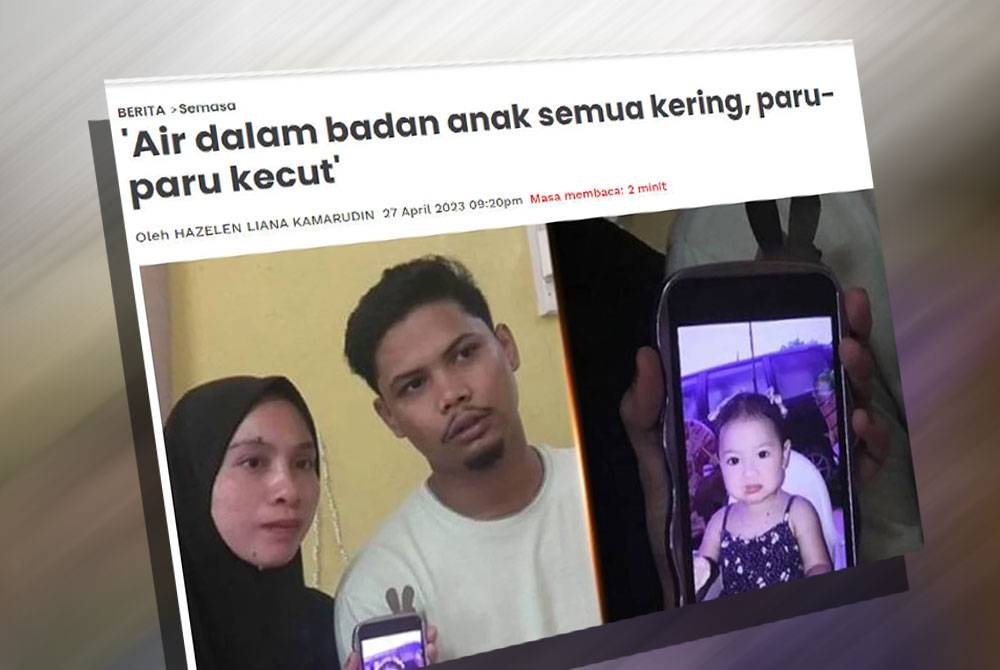 Kematian bayi berusia 19 bulan disebabkan severe dehydration with underlying sepsis dan bukan disebabkan strok haba sebagaimana laporan media.