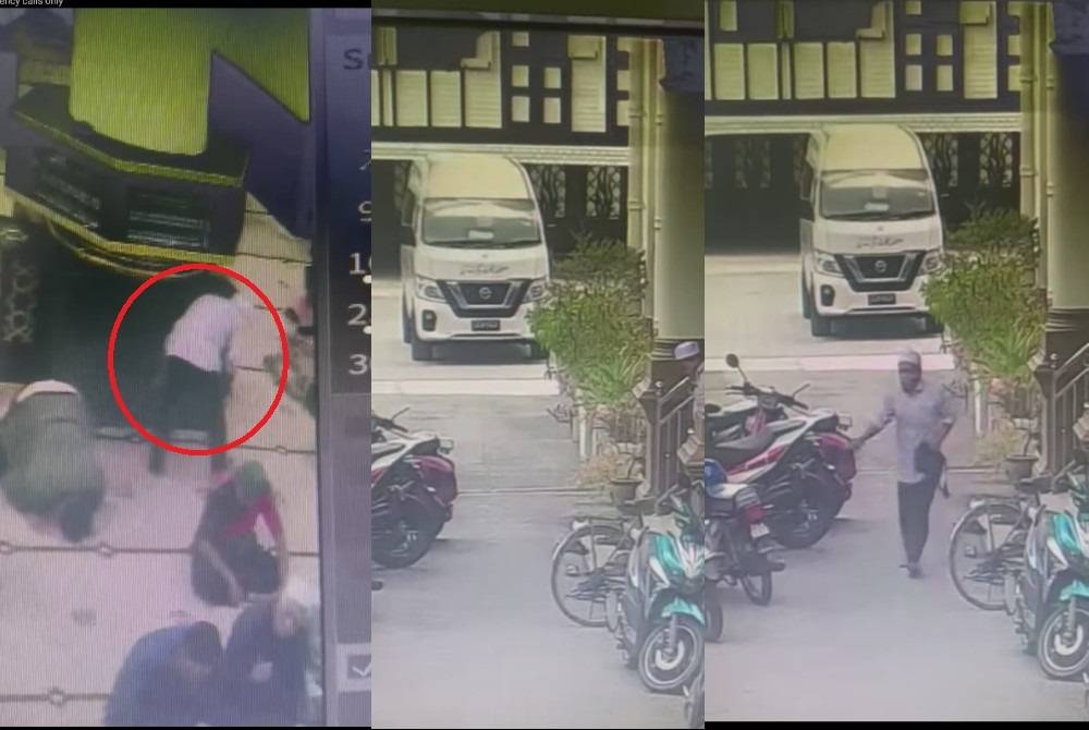 Rakaman CCTV yang memaparkan perbuatan lelaki itu tular di media sosial.