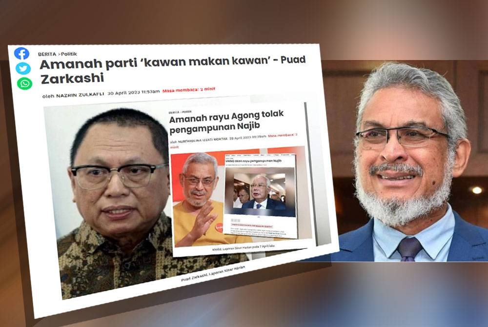 Laporan Sinar Harian pada Ahad. Khalid (kanan).