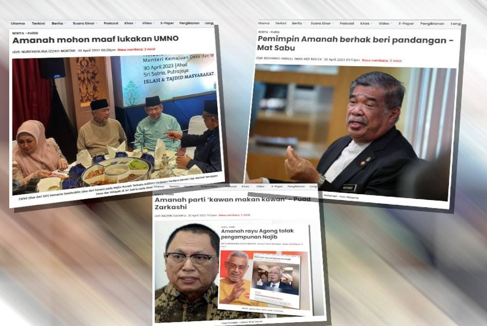 Beberapa laporan berhubung reaksi pemimpin daripada UMNO dan Amanah susulan kenyataan Khalid supaya rayuan pengampunan terhadap Najib ditolak